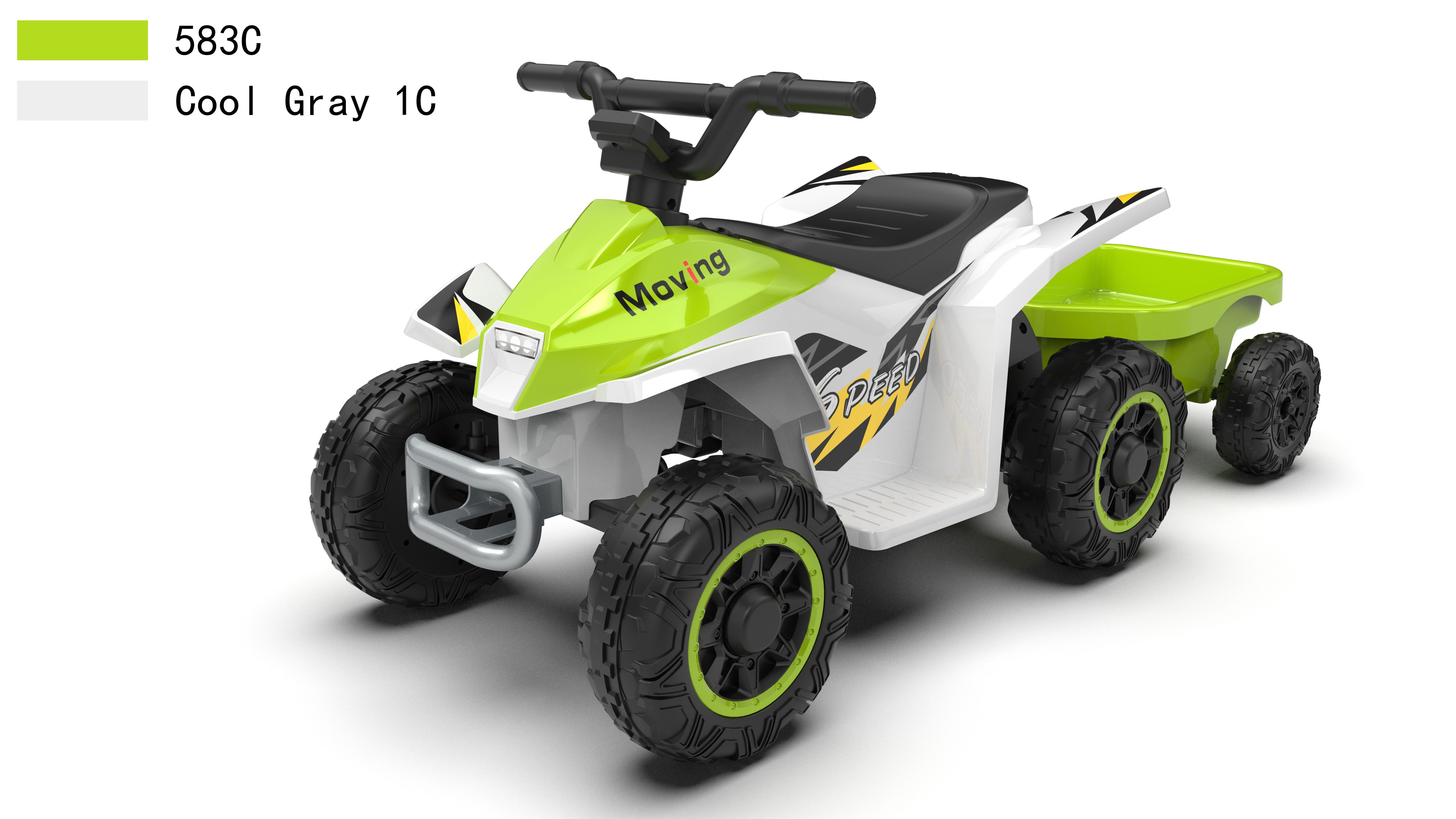 Best Selling 2024 Factory Wholesale Newest Kids Mini ATV Ride on Buggy Child Battery Power Quad with Rear Trailer Design