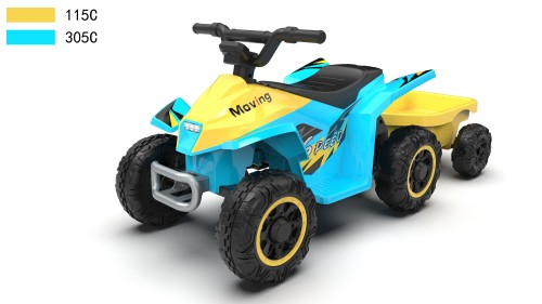 Best Selling 2024 Factory Wholesale Newest Kids Mini ATV Ride on Buggy Child Battery Power Quad with Rear Trailer Design